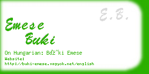 emese buki business card